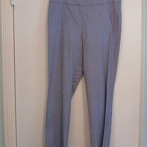 Tribal Stretch Cropped Pants - Jeggings Blue White Size 10